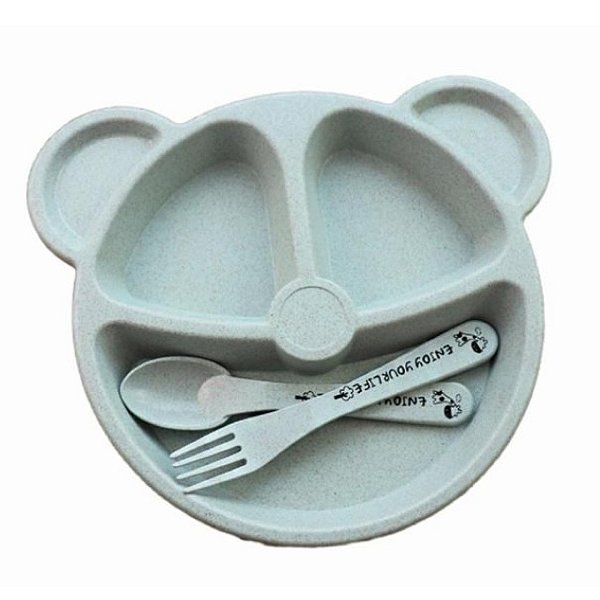 Prato Infantil Ursinho com Talheres - AG8131