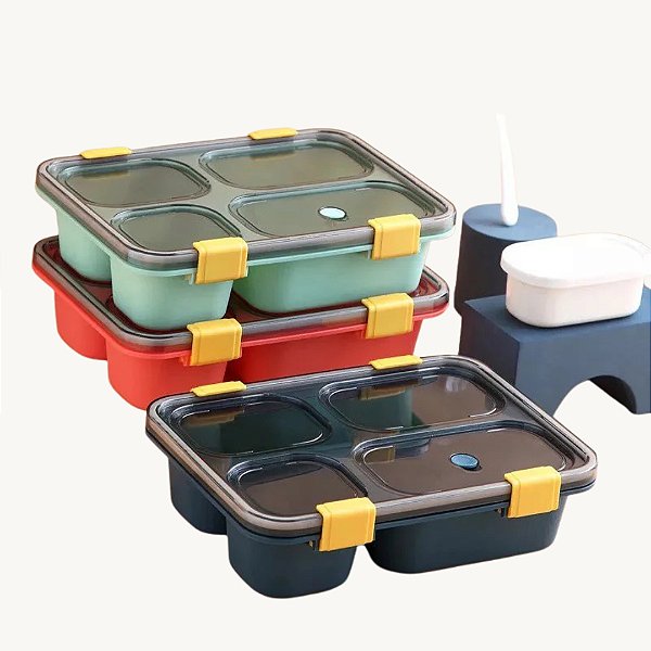 Marmita Hermética Bento Box Com Divisórias 1250ml - B1174-B