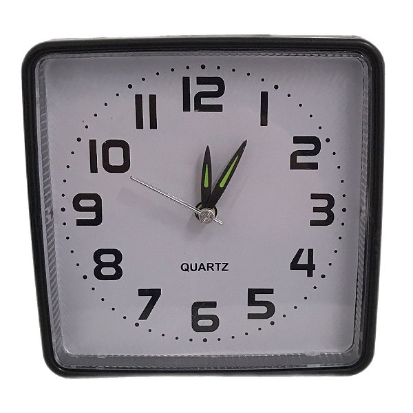 Relógio Despertador Quadrado 12cm - HV8695