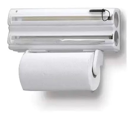 Porta Rolos Papel e Alumínio 3 em 1 Prático - 121601