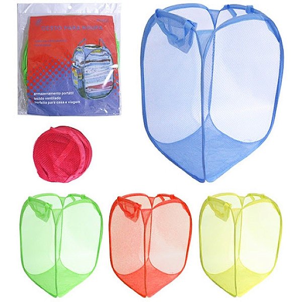 Cesto De Nylon para Roupas, Brinquedos - Organizador - BJ5512