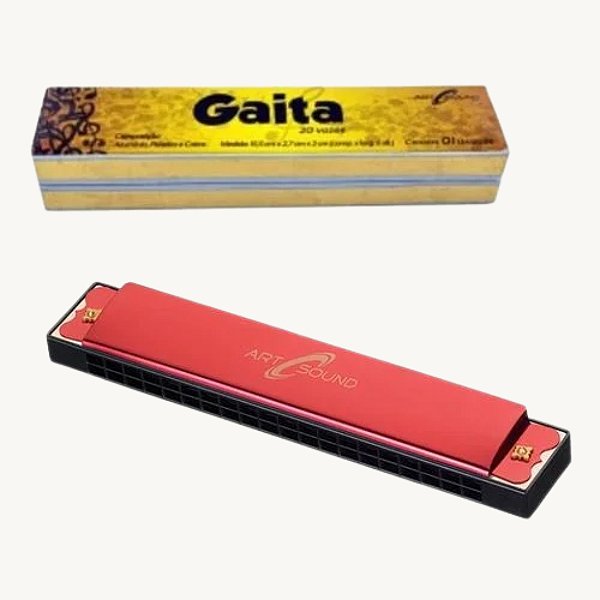 Gaita 20 Vozes Alumínio e Plástico - Art Sound - IZ710