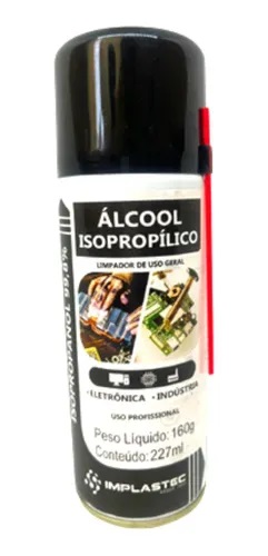 Álcool Isoporpilico Aerossol Limpador 160g 227ml - Implastec - 22712