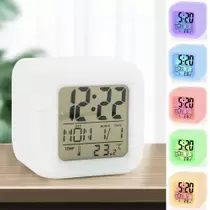 Relógio Digital Despertador Cubo Colorido Led - DT2090