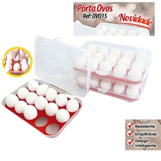 Organizador Porta Ovos 15 Cavidades - Keita - OVO15