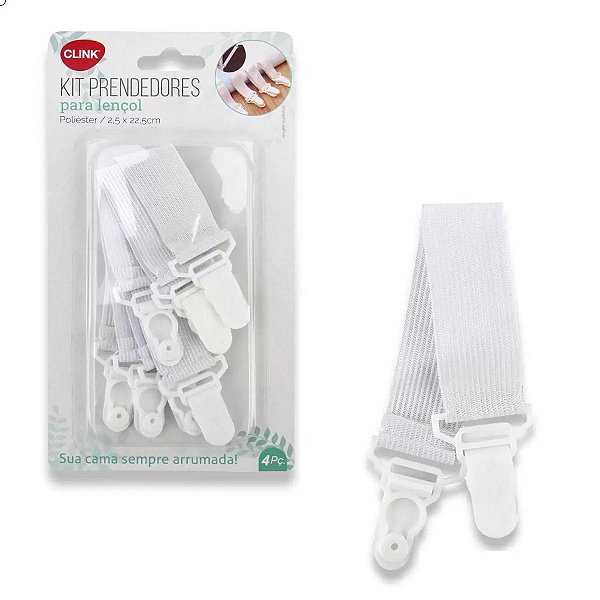 Kit 4 Prendedores Para Lençol Elástico - Clink - CK3326