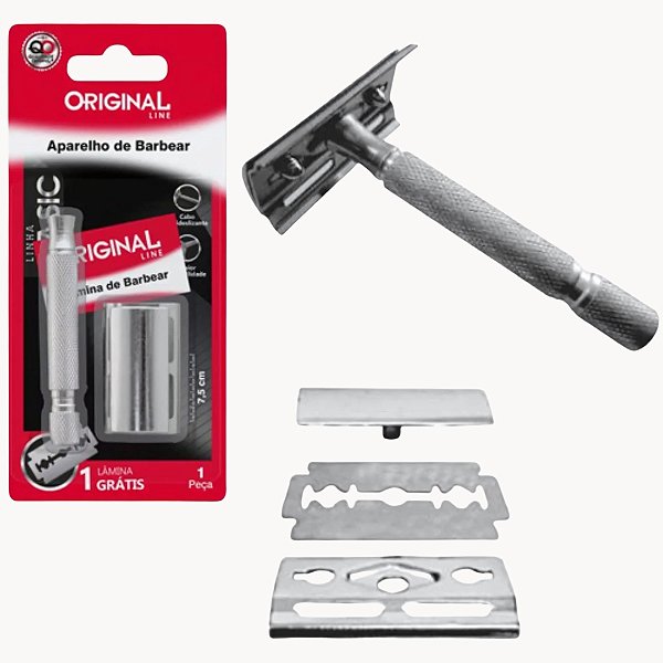 Aparelho De Barbear Original Line C/ 1 Lamina - SL0722