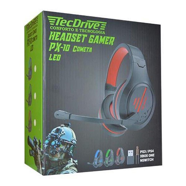 Headset Gamer Usb + P2 / Led  Px-10  X-Cell