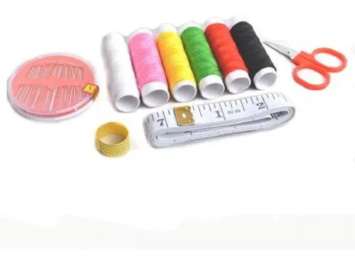 Kit Costura com Agulhas + Tesoura Fita Dedal - DT1597
