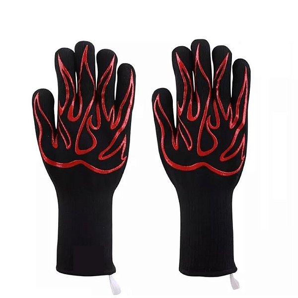 Par de Luvas Térmica de Silicone para Churrasco - AG2047