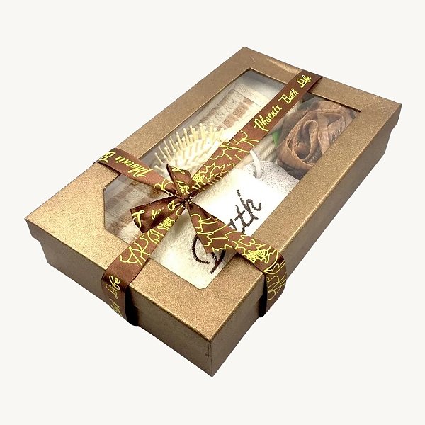 Kit para Banho 5 Peças Escova, Esponja, Esponja de Costas, Lixa e Bucha - HM9432