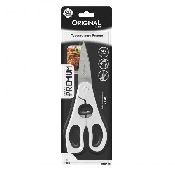 Tesoura Profissional Em Aço Inox Para Frango - Original - SL0109