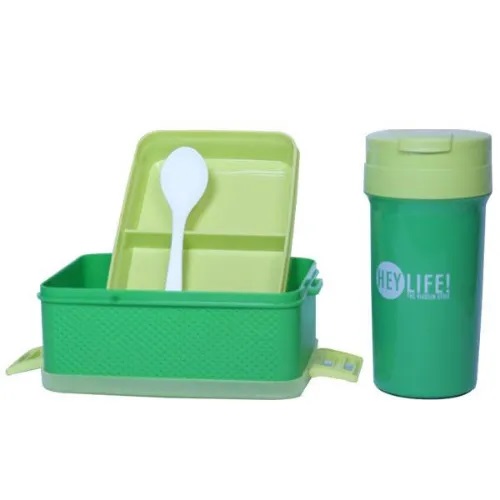 Kit Marmita Com Garrafa + Colher BPA Free - B-0231