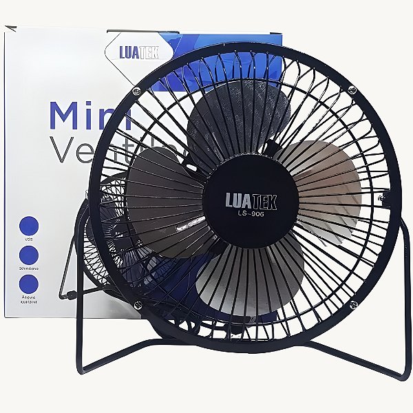 Mini Ventilador De Mesa Recarregável Usb - LS-906