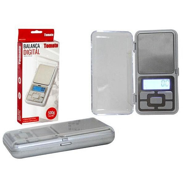 Mini Balança Digital de Bolso e Alta Precisão 0,1g Até 500g - MH-500