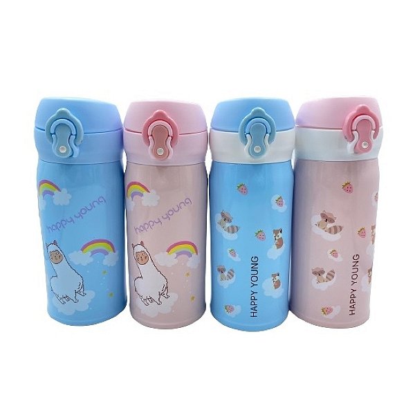 Garrafa Térmica De Inox Infantil Bico De Silicone 350ml - AG3049