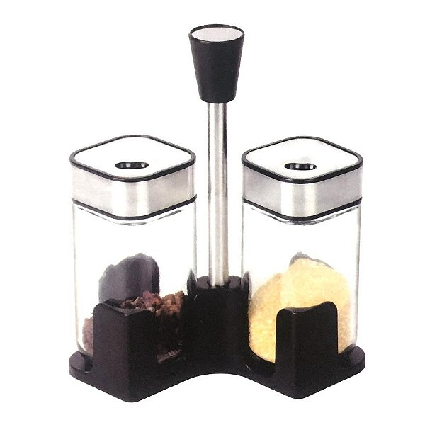 Jogo Saleiro De Vidro 2 Potes - HM9304