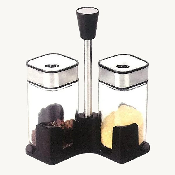 Jogo Saleiro De Vidro 2 Potes - HM9304