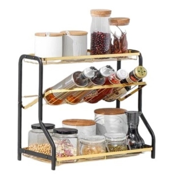 Rack Organizador de Temperos em Inox para Cozinha - AG3159