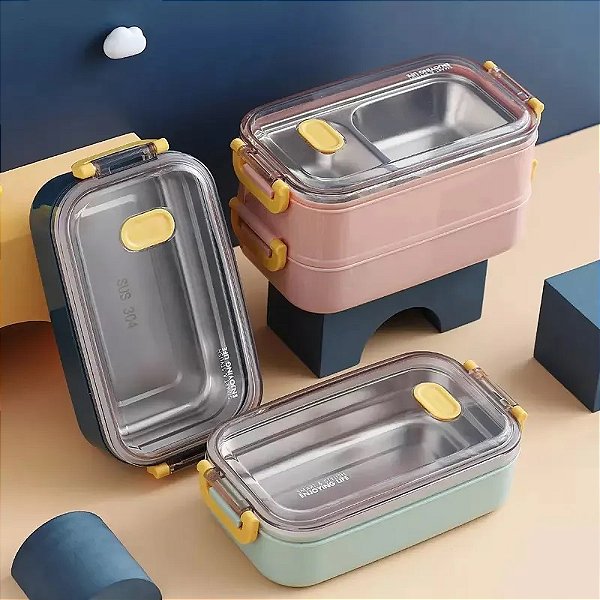 Marmita Térmica Plástico e Inox sem Divisória 800ml  B-1196