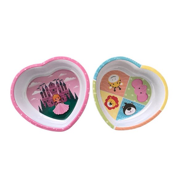 Prato Tigela Infantil Coração 16x4cm - 1050KID