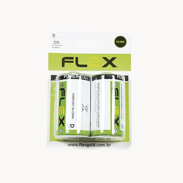Bateria Zinco-Carbono Tamanho D 1.5V R20 - FX-DZ2