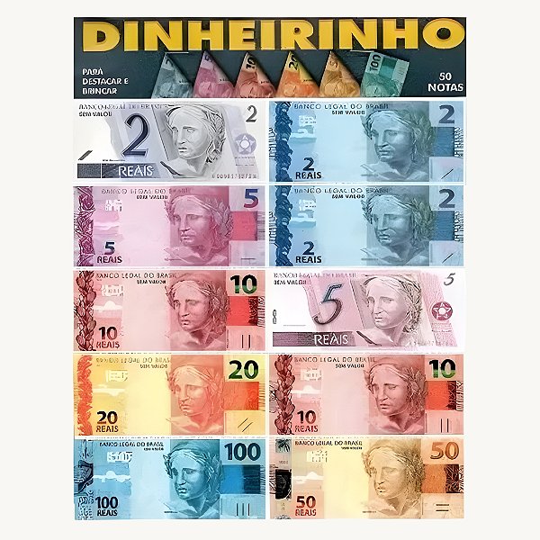 Dinheiro Falso Brinquedo 50 Notas - Nc Brinquedos