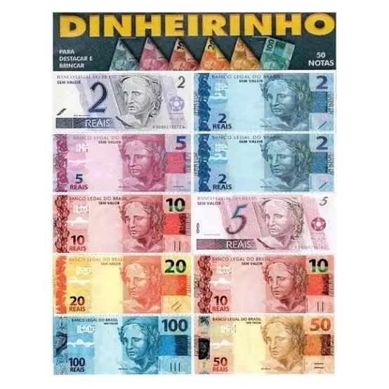 Dinheiro Falso Brinquedo 50 Notas - Nc Brinquedos