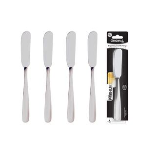 Kit 4 Espátulas Para Manteiga De Aço Inox - SL0501
