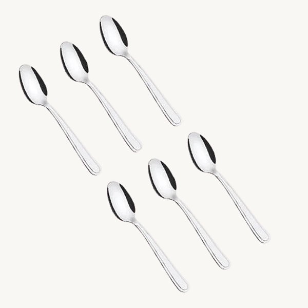 Colher De Chá De Inox 6 Unidades 13cm - TOP1002