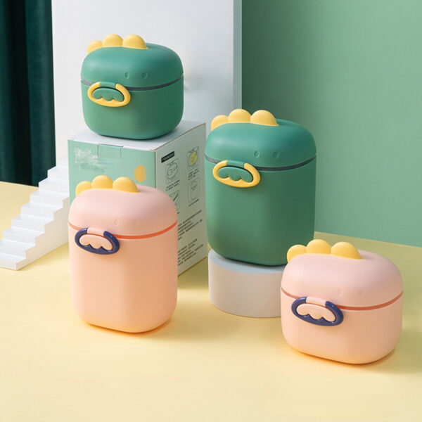 Porta Leite em Pó Dino com Trava e Colher 800ml - B-1332B