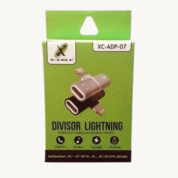 Adaptador Lightning para Fone e Carregador (Preto) XC-ADP07 - marca: x-cell - ds tools