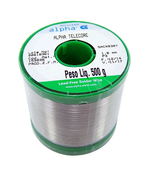 Solda Alpha Telecore SACX0307 1,0mm 500G