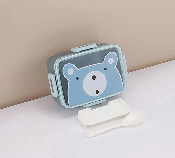 Marmita Pote Com Divisória E Colher 600ml - B1199