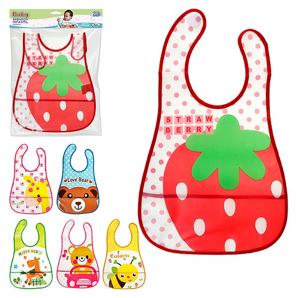 Babador Infantil Com Bolso E Grampo 35cm - ZU781
