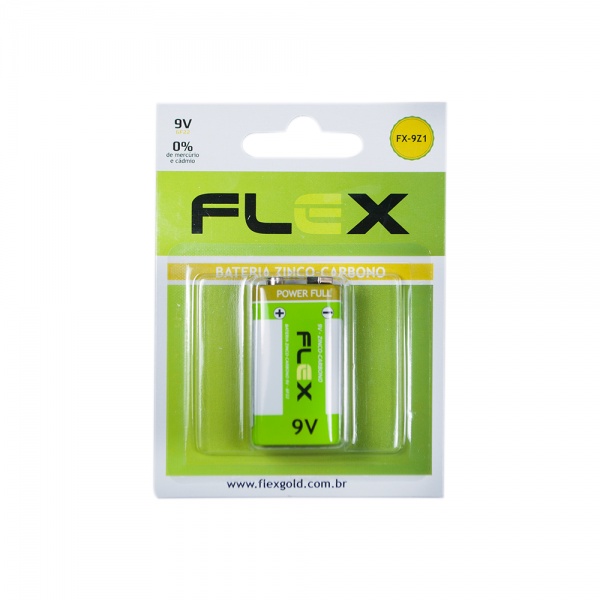 BATERIA 9V ZINCO FLEX  FX-9Z1  X-Cell