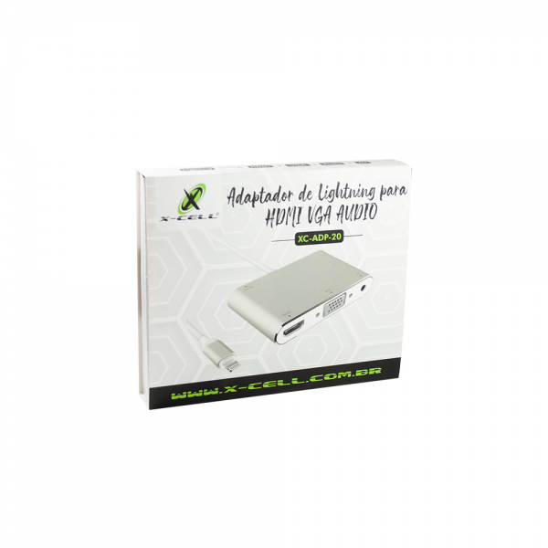 Adaptador de Lightning para HDMI - VGA - AUDIO- XC-ADP-20