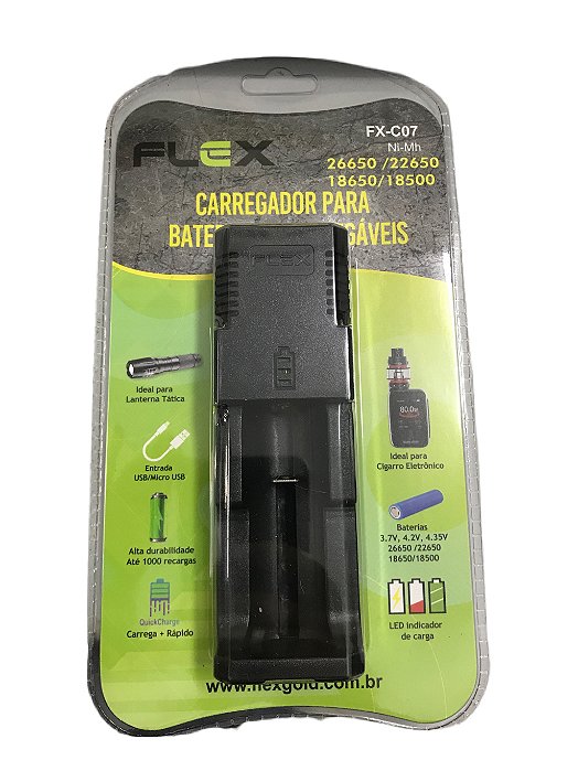 Carregador para Bateria recarregável - FX-C07  - x-cell