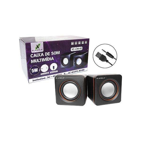 CAIXA DE SOM MULTIMÍDIA 5W - XC-MC-03 - X-CELL - DS TOOLS