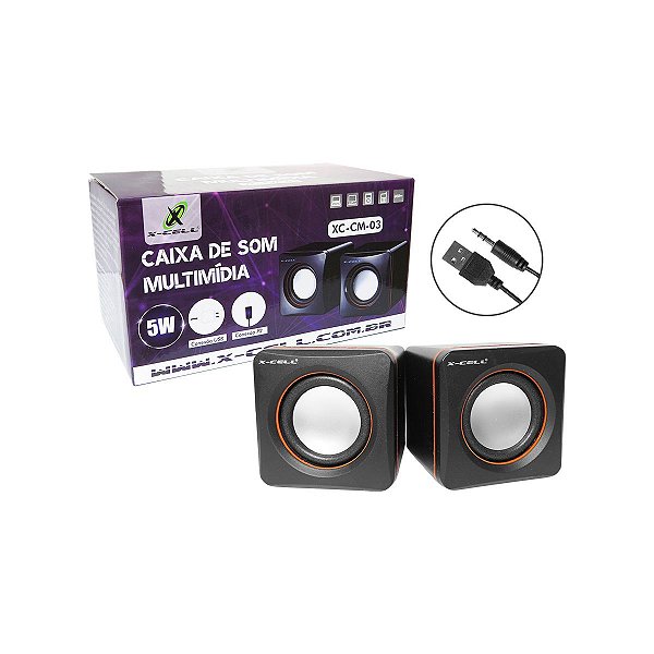 CAIXA DE SOM MULTIMIDIA 5W - XC-MC-03 - X-CELL - DS TOOLS