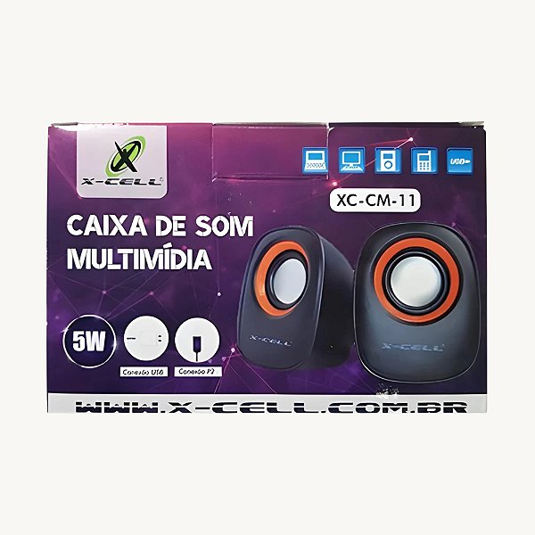 Caixa de Som Multimidia 5W - XC-CM-11 - X-CELL