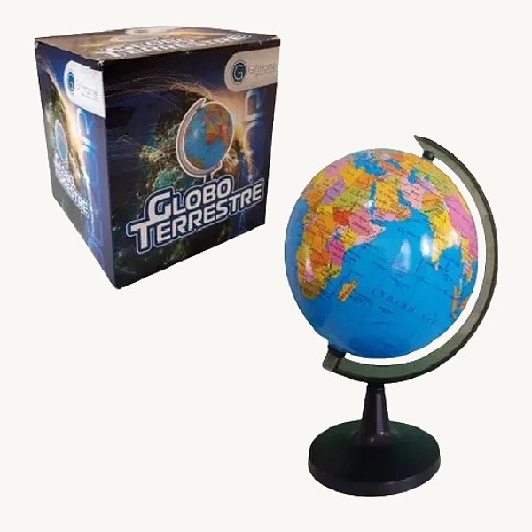 Globo Terrestre Giratório Politico - 23cm x 16cm - DS TOOLS