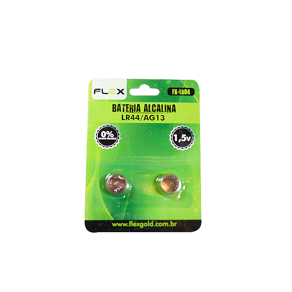 Bateria Alcalina LR44/AG13 -FX-LR04 Cartela com:2pç - X-Cell