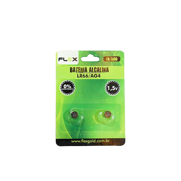 Bateria Alcalina LR66/AG4 -FX-LR06 Cartela com:2pç - X-Cell