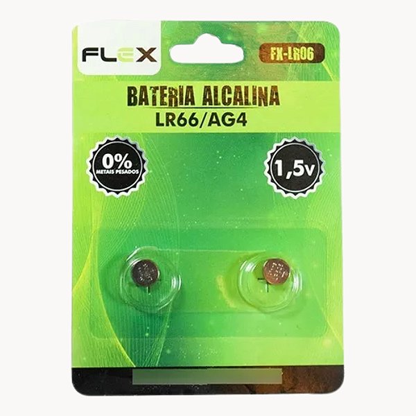 Bateria Alcalina LR66/AG4 -FX-LR06 Cartela com 2 pç - X-Cell