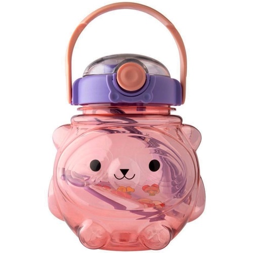 Garrafa Squeeze De Água Infantil Bichinhos 950ml De Plástico Antivazamento 1000ml - HM0717