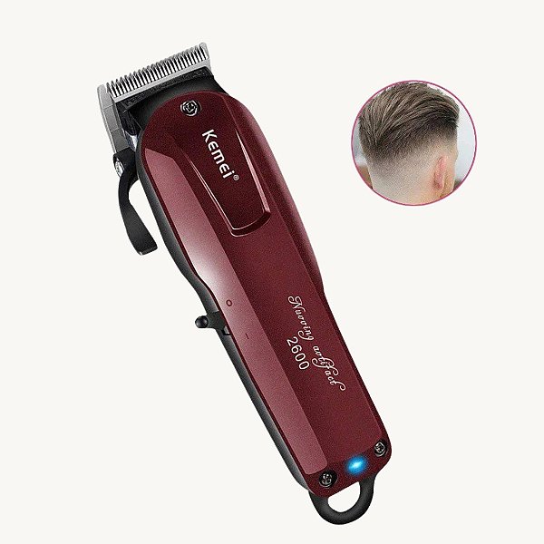 Máquina de Cortar Cabelo sem Fio Kemei 2600 Profissional