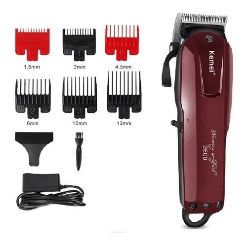Máquina de Cortar Cabelo sem Fio Kemei 2600 Profissional
