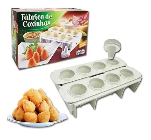 Fábrica de Coxinhas Lig Brin de Plástico Caseira 8 Formas Ref: 0105