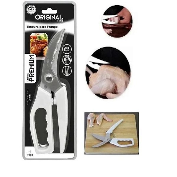 TESOURA PARA FRANGO 25cm PREMIUM ORIGINAL LINE SL107